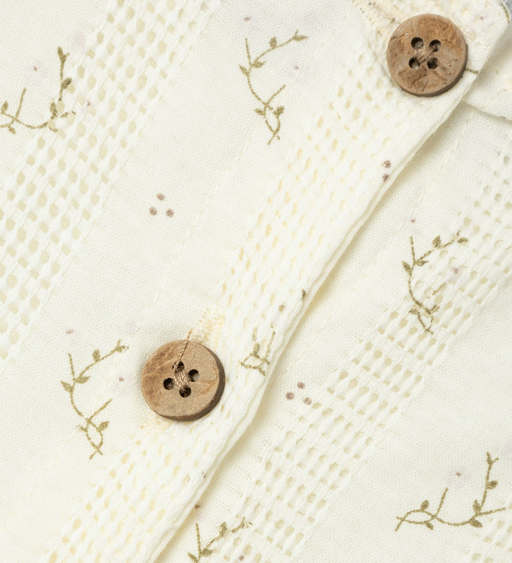 Lil' Atelier Klänning - NbfJinna - Kokosmjölk m. Blommor