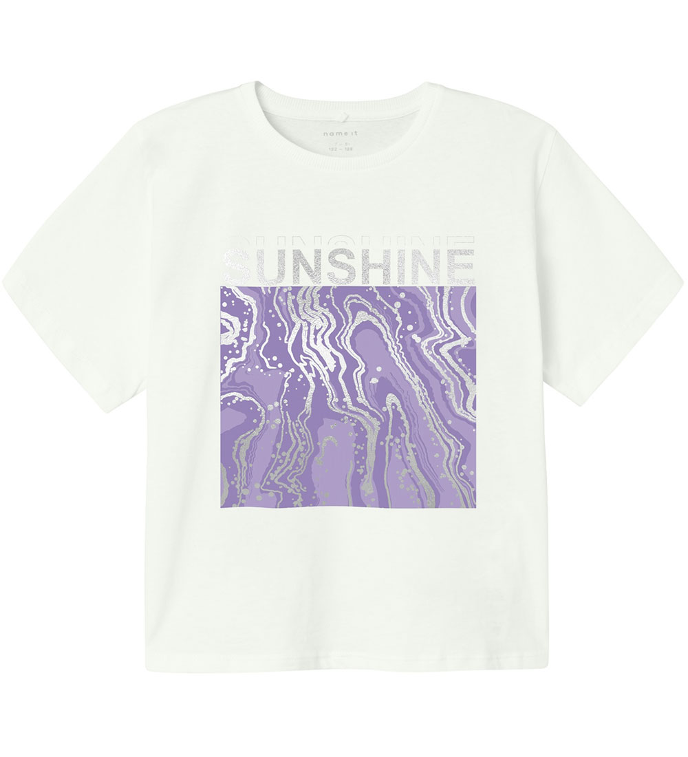 Name It Stuttermabolur - Skera - NkfJavase - Bright White/Purple