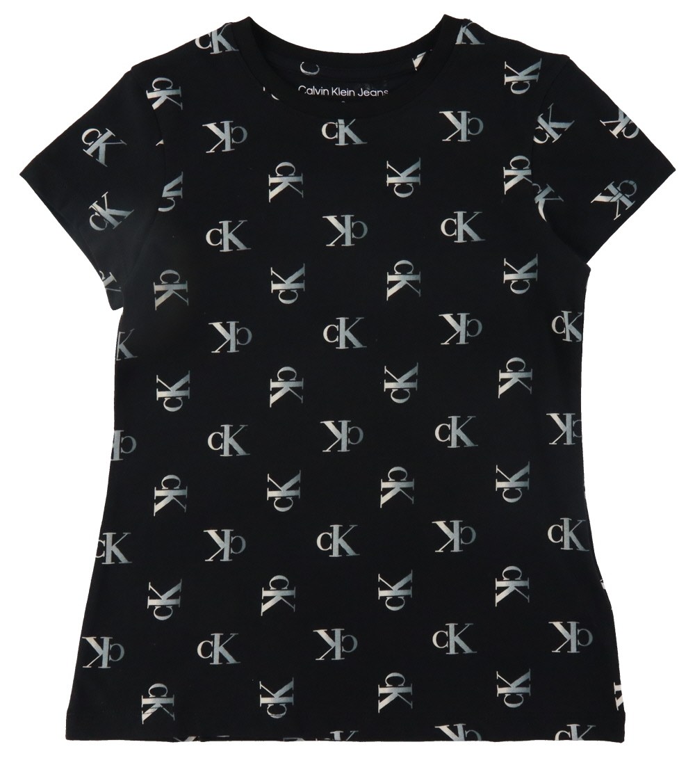 T-Shirt Calvin Klein - 2 Pack - Black Monogramme Aop/Afterglow
