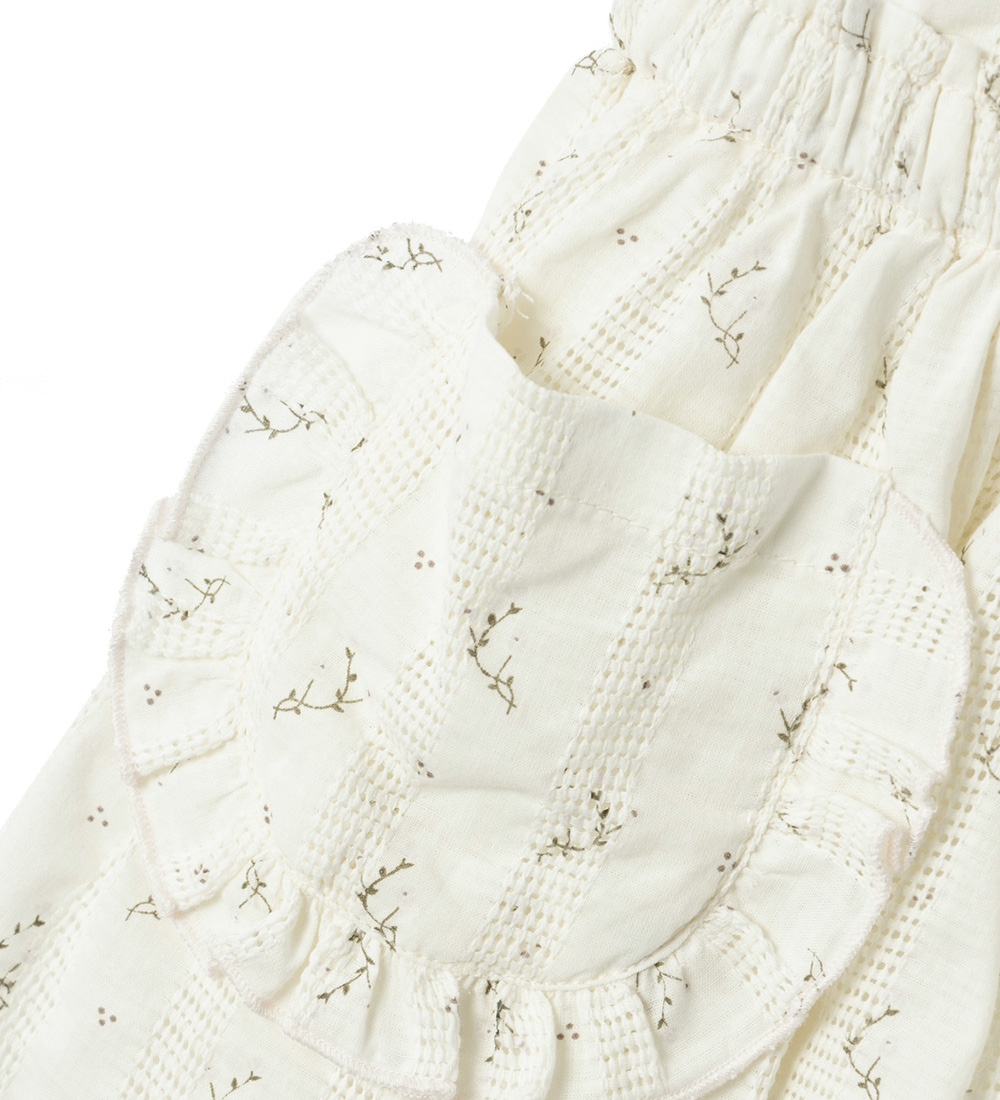Lil' Atelier Kleid - NmfJinna - Kokosmilch m. Blumen