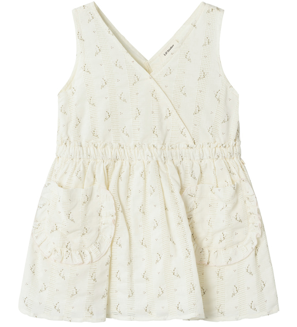 Lil' Atelier Kleid - NmfJinna - Kokosmilch m. Blumen