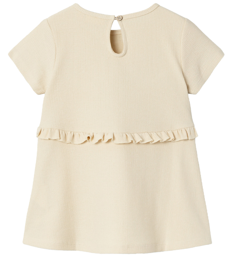 Lil' Atelier Dress - Rib - NmfJolene - Bleached Sand w. Structur