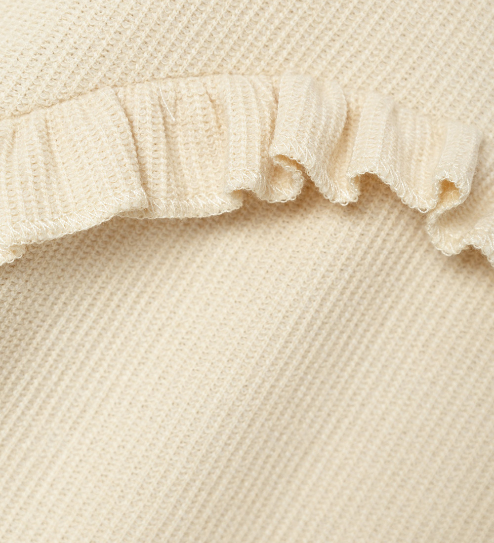 Lil' Atelier Dress - Rib - NmfJolene - Bleached Sand w. Structur