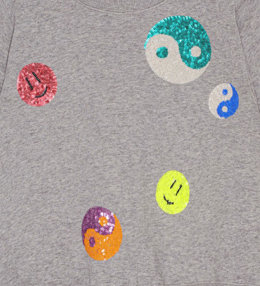 Molo Sweatshirt - Marge - Grey Melange w. Sequins
