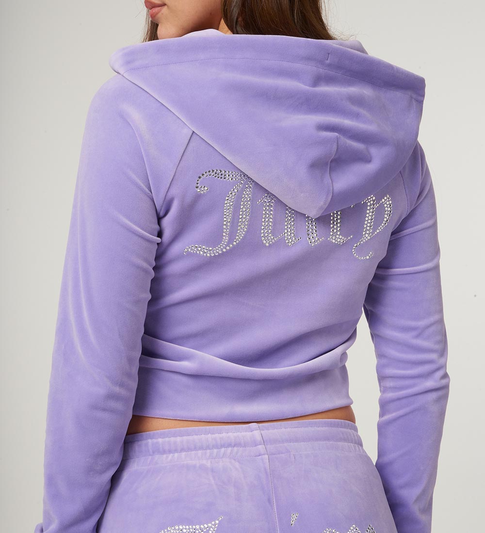 Juicy Couture Cardigan - Madison - Velúr - Dahlia Purple