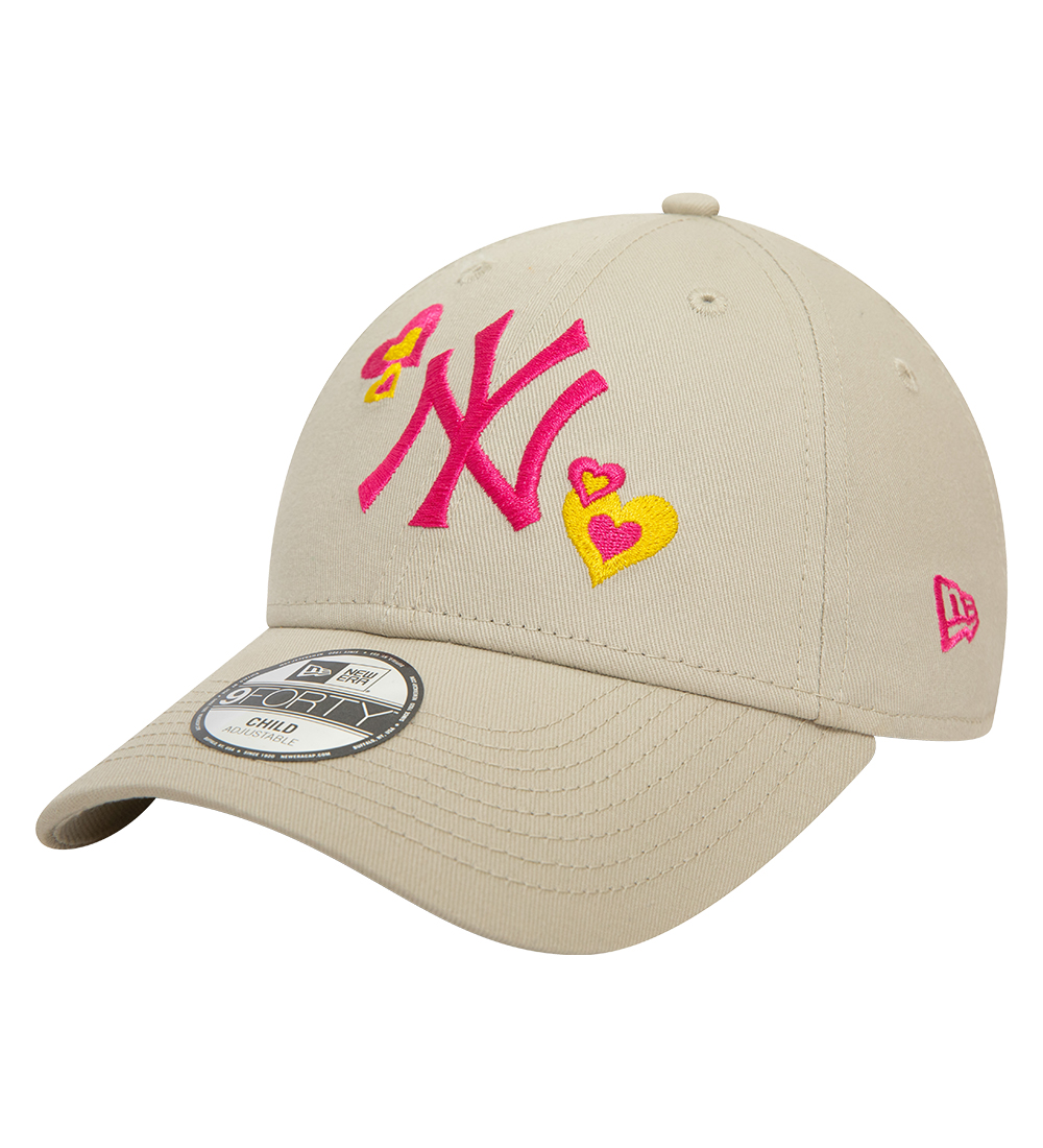 New Era Pet - 9Veertig - New York Yankees - Light Beige m. Leger