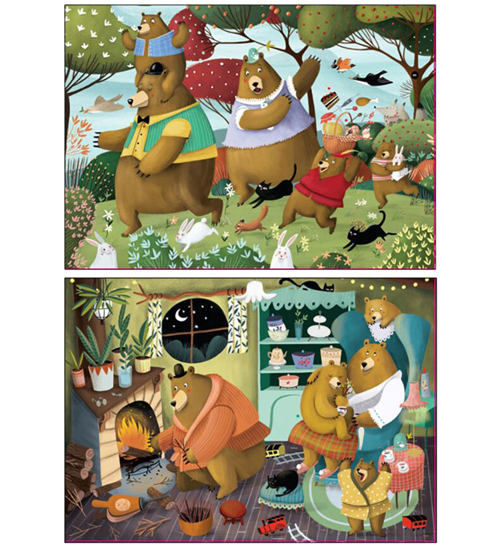 Educa Jigsaw Puzzle - 2x20 Bricks - Forest Tales