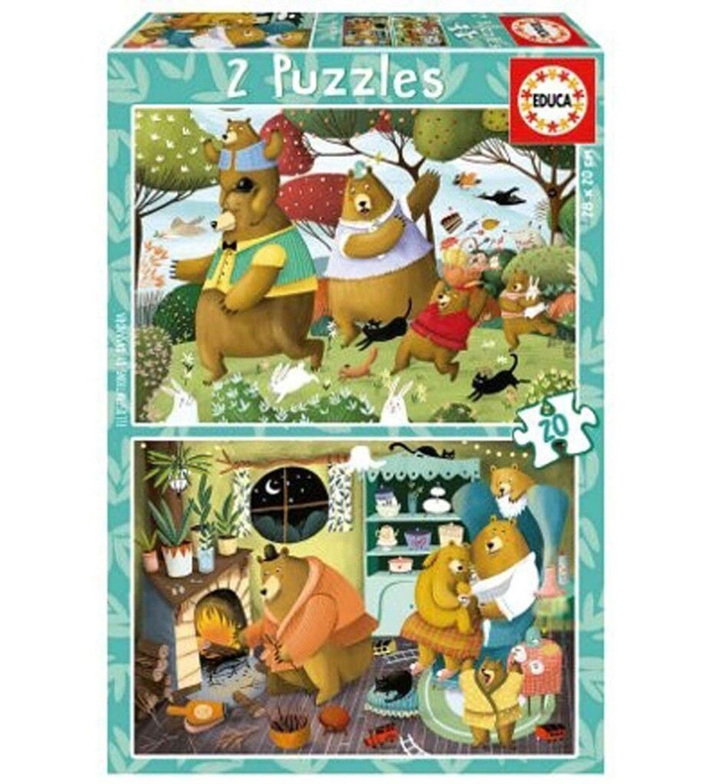 Educa Jigsaw Puzzle - 2x20 Bricks - Forest Tales