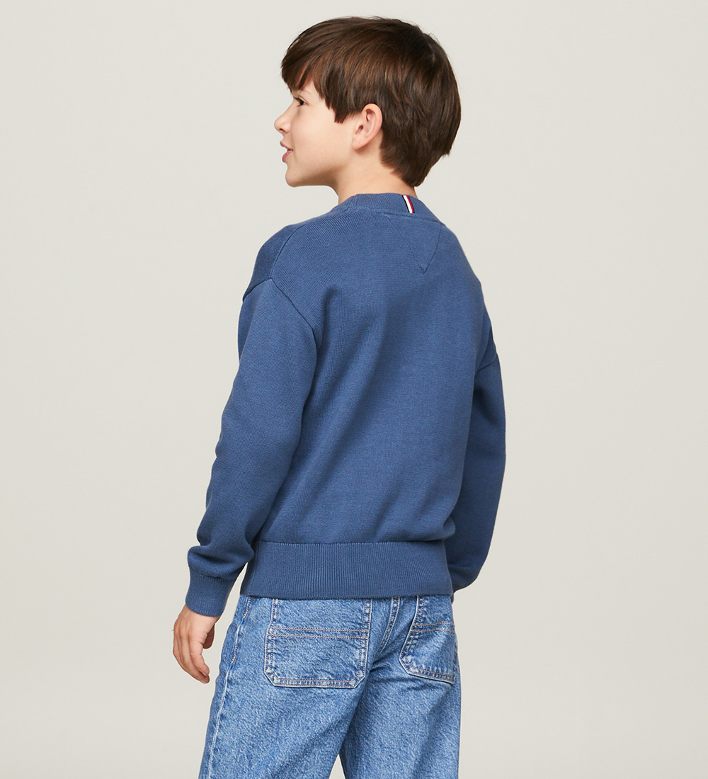 Tommy Hilfiger Blússa - Prjónað - Essential - Eyjahaf Sea