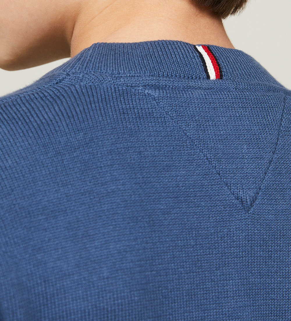 Tommy Hilfiger Blússa - Prjónað - Essential - Eyjahaf Sea