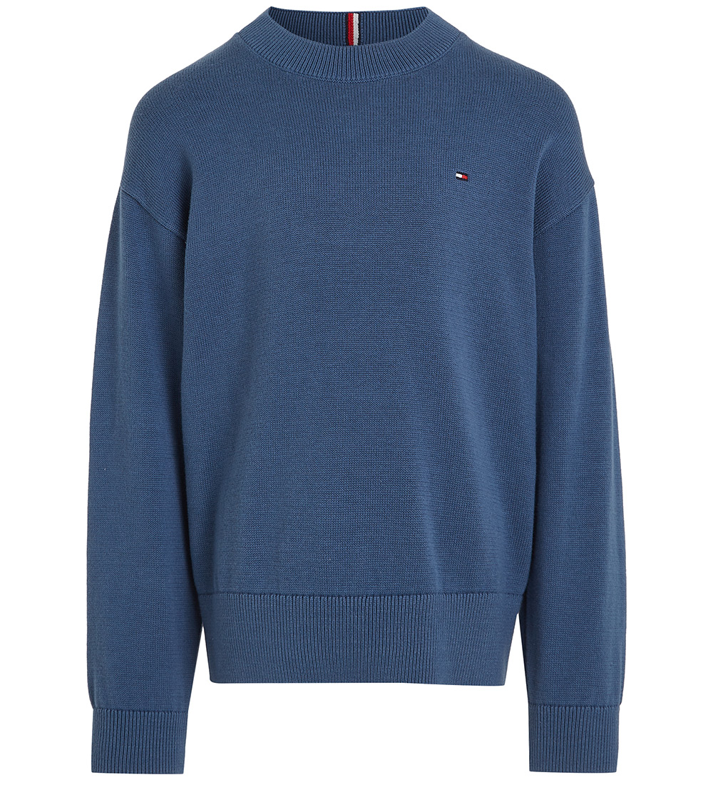 Tommy Hilfiger Blússa - Prjónað - Essential - Eyjahaf Sea