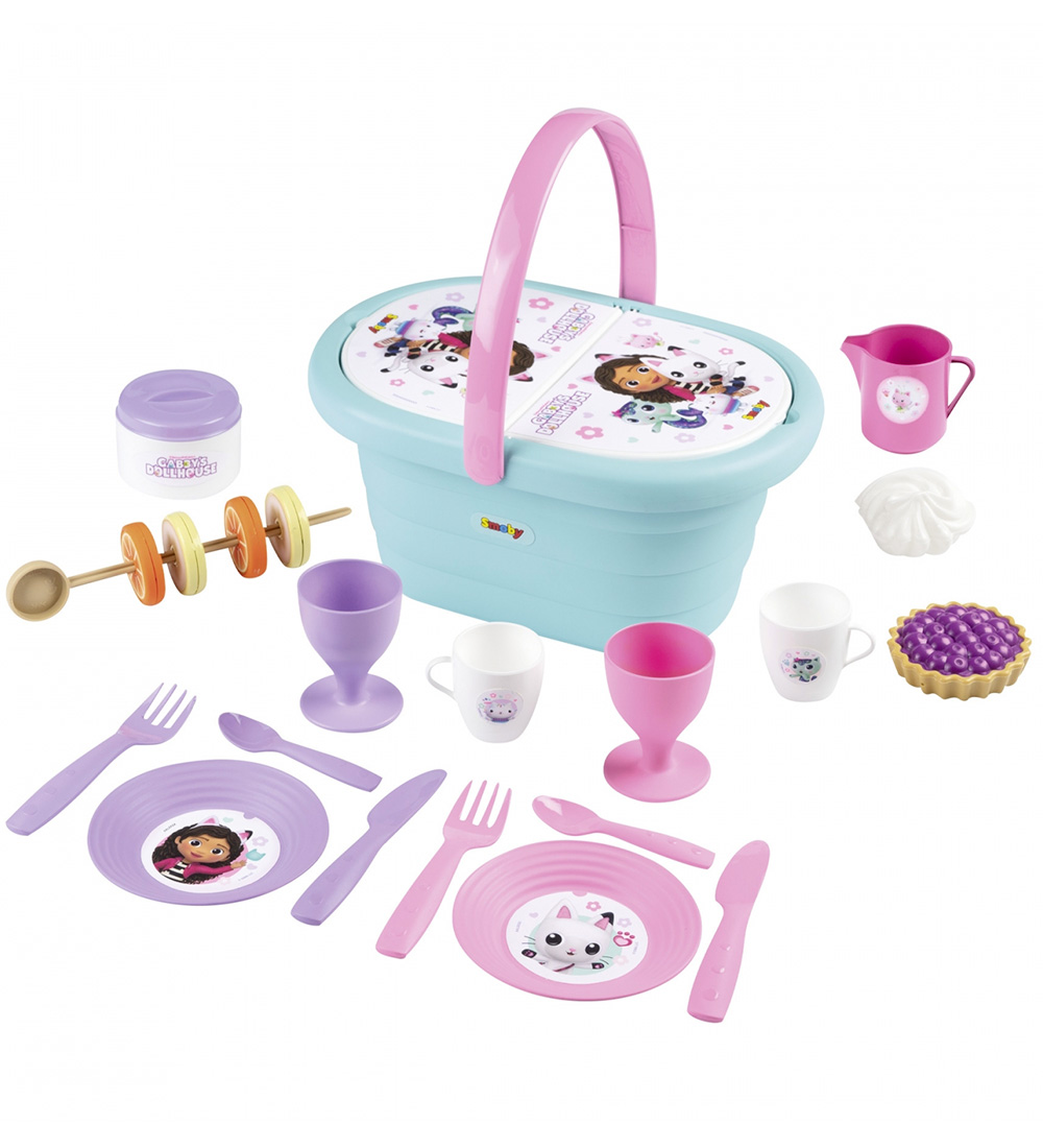 Smoby Picnic basket - 21 Parts - Gabby's Dollhouse