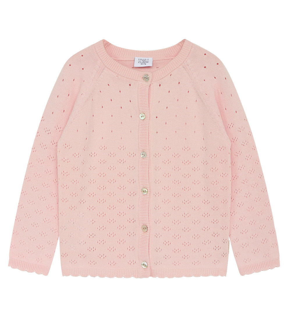 Hust and Claire Cardigan - Stickad - Cillja - Icy Rosa m. Hålmön