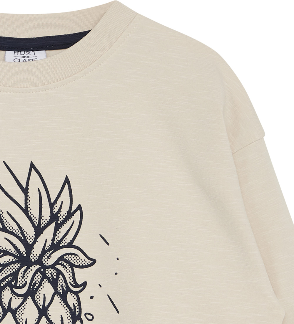 Hust and Claire Blouse - Albertus - Sand Stone w. Pineapples