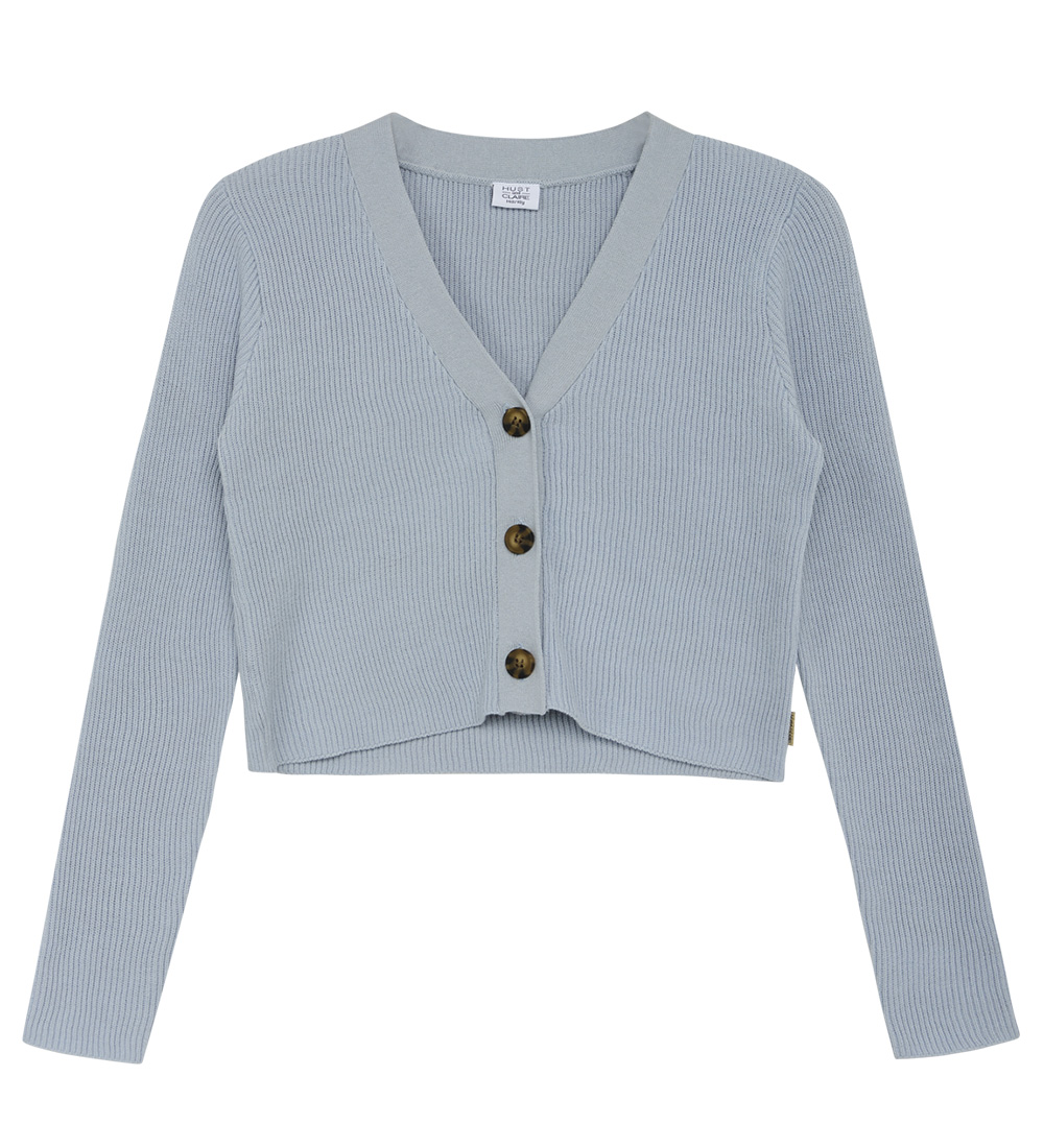 Hust and Claire Cardigan - Knitted - Rib - Patricia - Blue Flax