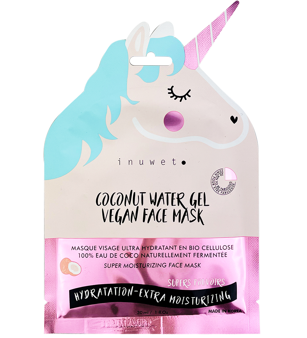 Inuwet Face Mask - Unicorn - Bio Cellulose - Coconut - Pink