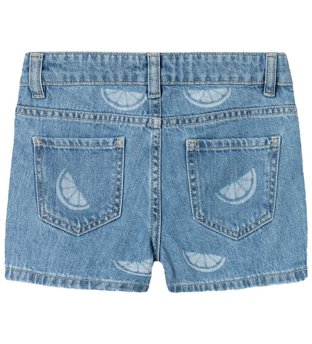 Name It Shorts - NkfRose - Denim Blue/CITRUS