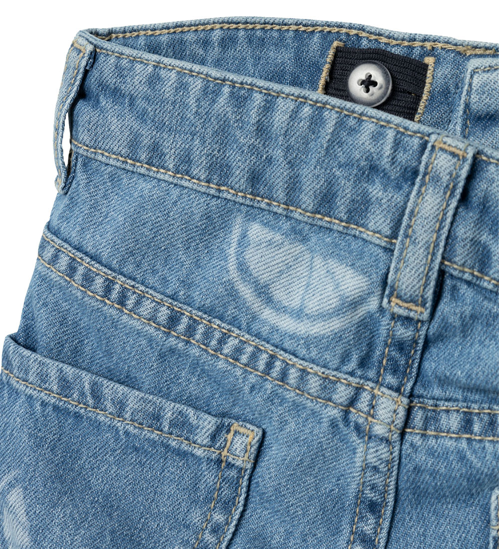 Name It Shorts - NkfRose - Denim Blue/CITRUS