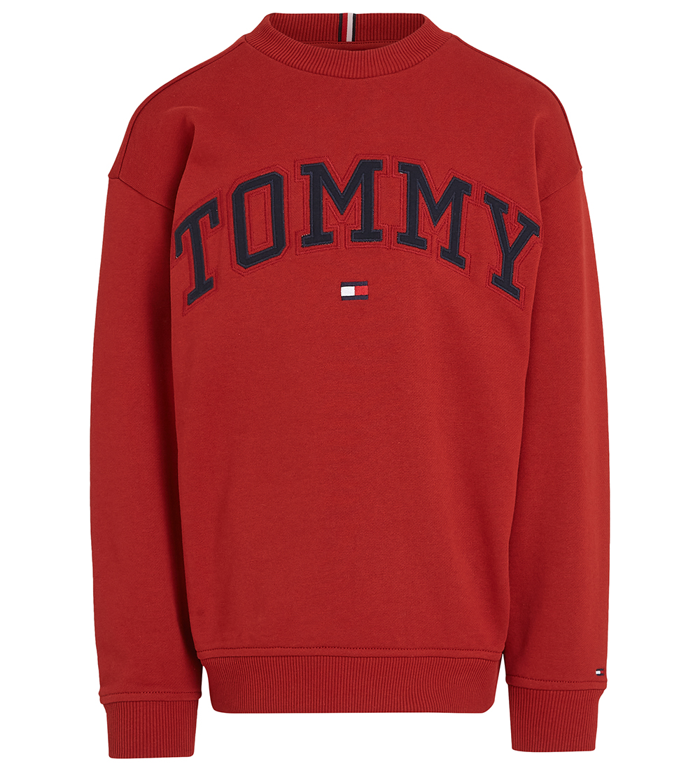 Tommy Hilfiger Sweatshirt - Varsity Embroidery - Dark Magma