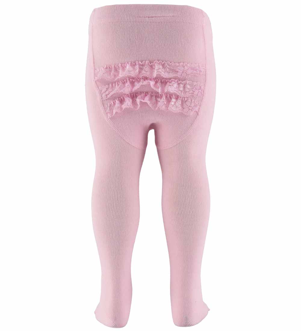 Name It Tights w. Lace - NbfOpagna - Parfait Pink