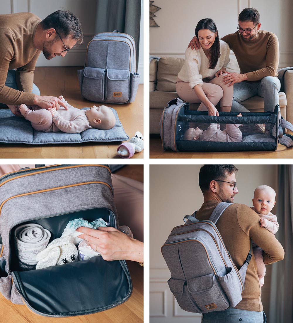 Bizzi Growin Changing Bag/Portable Bed - RucPOD Mini - Windsor G
