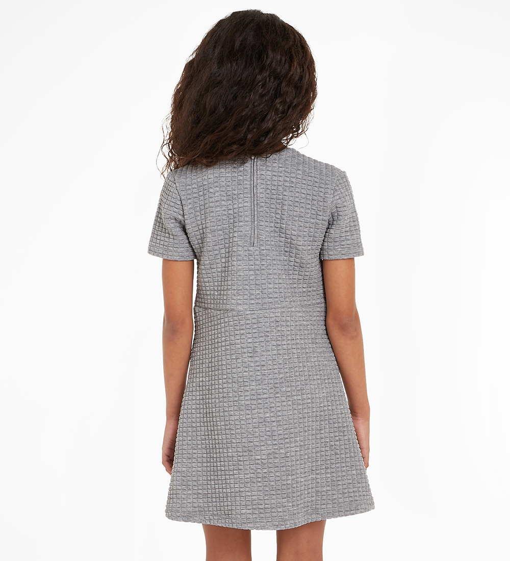 Calvin Klein Dress - Jacquard Quilted - Light Grey Heather