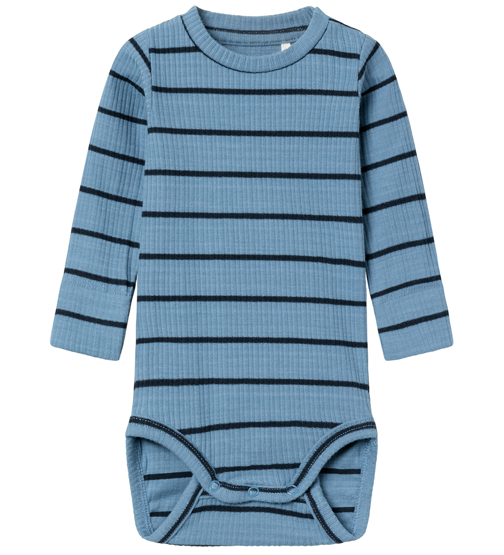 Name It Bodysuit L/æ - Rib - NbmKilo - Coronet Blue
