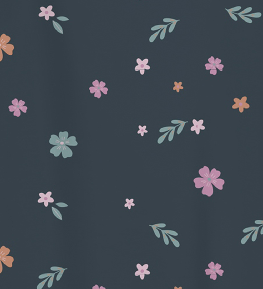 Name It Samfella L/æ - NbfVandora - Dark Sapphire/Small Flower