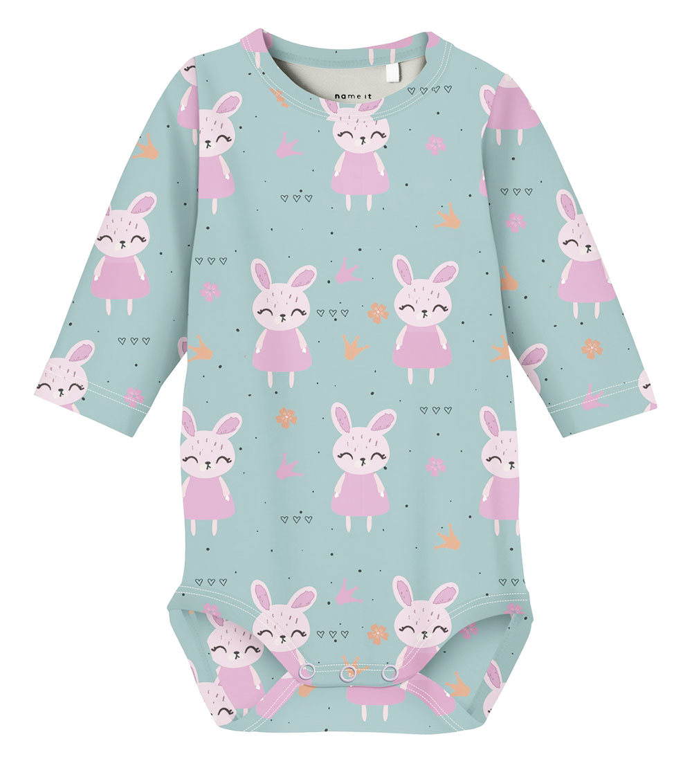 Name It Bodysuit L/æ - NbfVandora - Ether/Bunnys