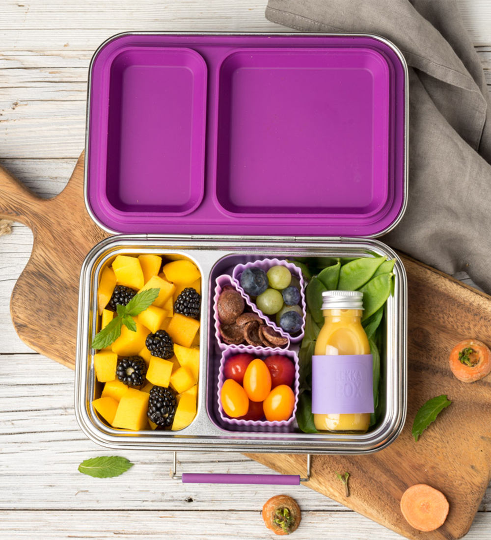 Lekkabox Nestisbox - Duo - Ryðfrítt stál - 750 ml - Fjólublátt