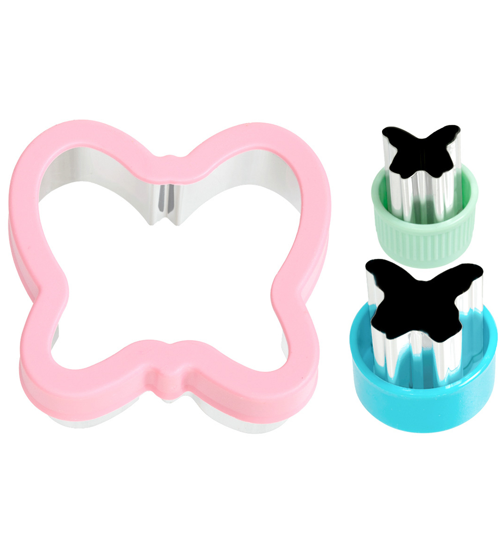 Lekkabox Cutter molds - Stainless Steel - 3 Parts - Butterflies