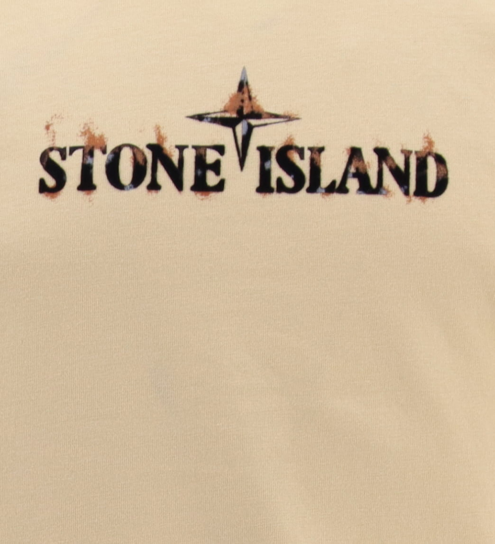 Stone Island T-shirt - Natural Beige w. Black