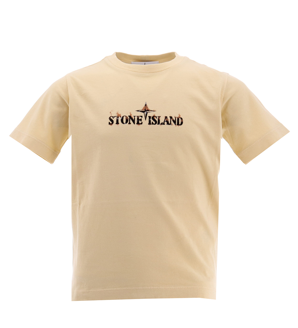 Stone Island T-shirt - Natural Beige w. Black