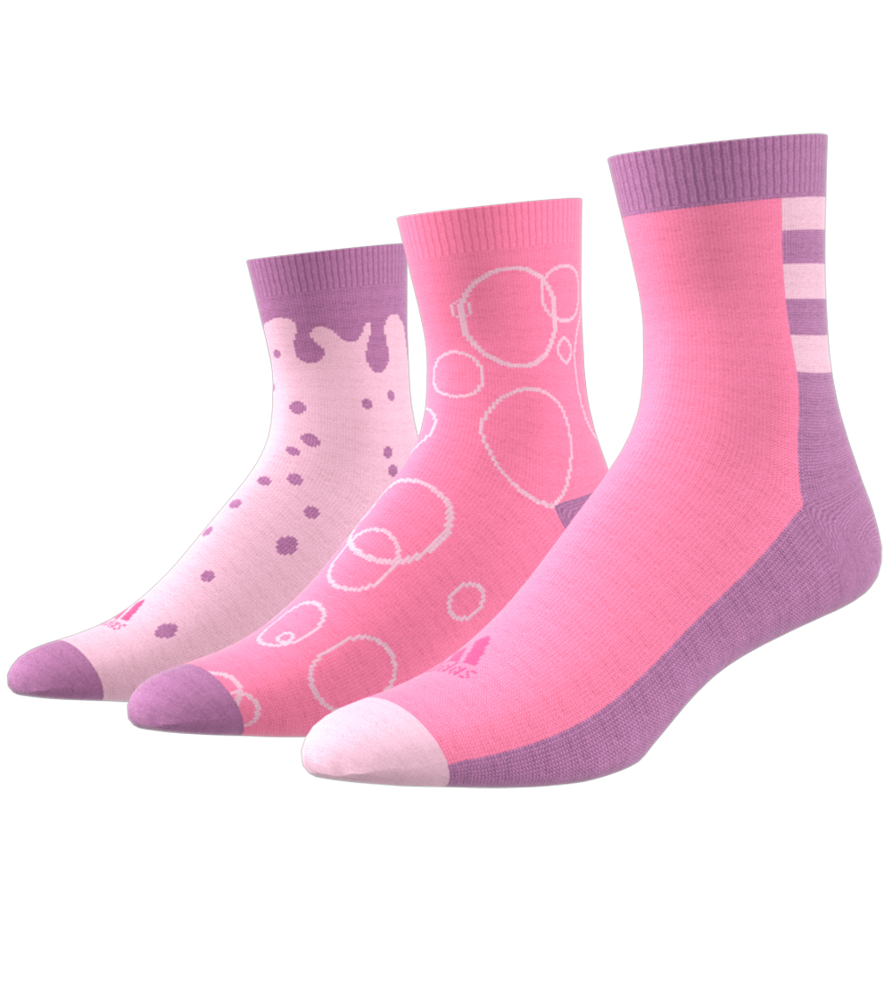 adidas Performance Socks - 3-Pack - Pink/Purple