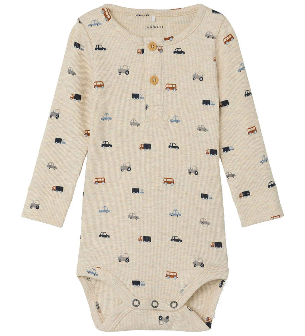 Name It Bodysuit L/æ - Rib - NbmDabu - Peyote Melange