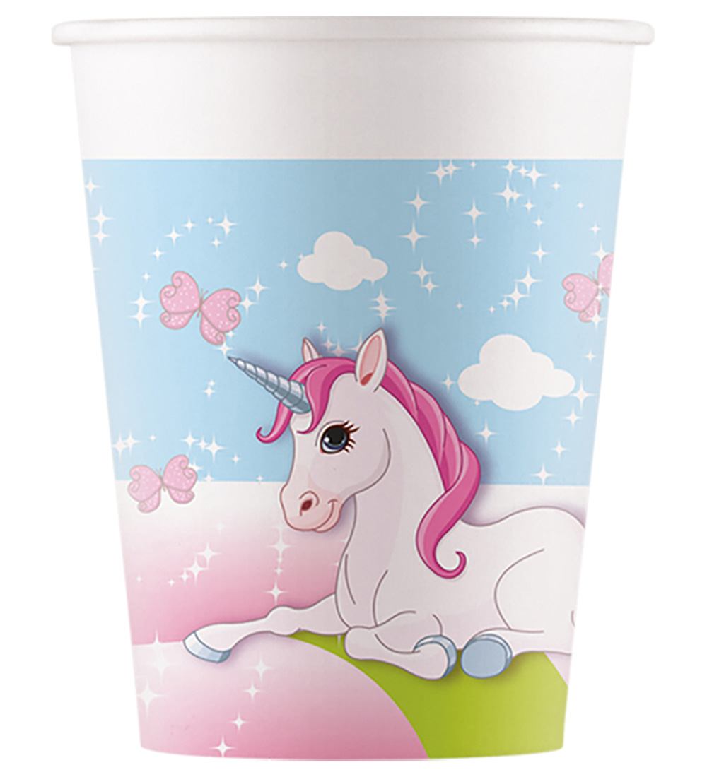 Decorata Party Cardboard mug - 8-Pack - 200 mL - Unicorn