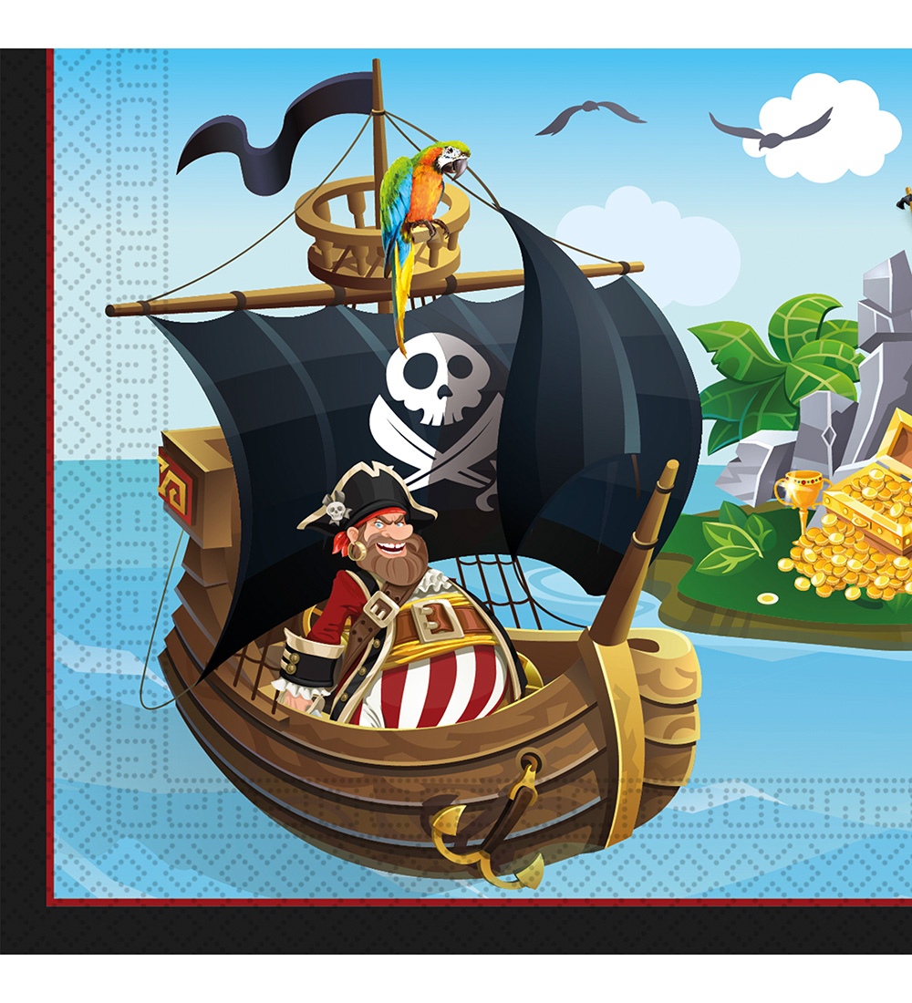 Decorata Party Servietten - 20er-Pack - 33x33 cm - Island Pirate