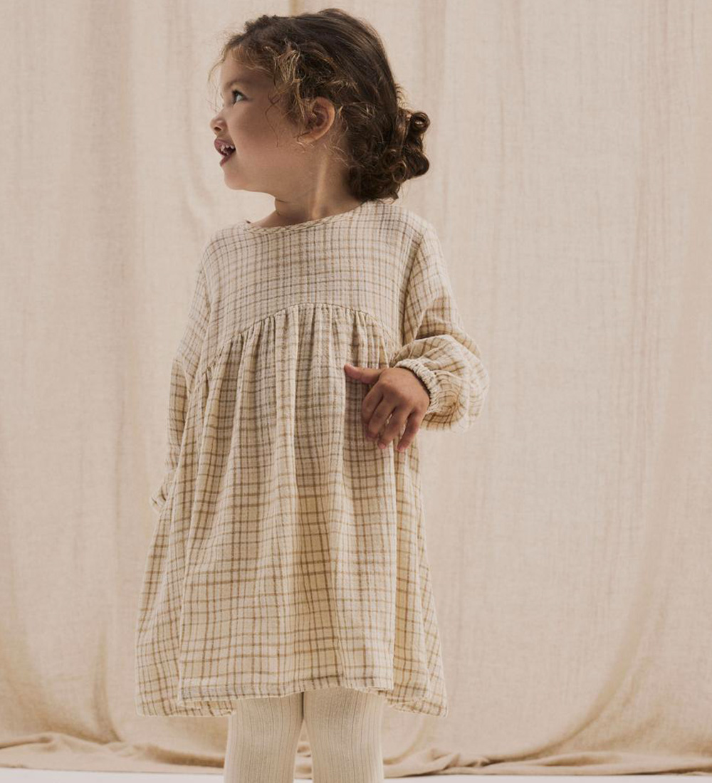 Lil' Atelier Dress L/æ - NmfKaley - Lemon Icing
