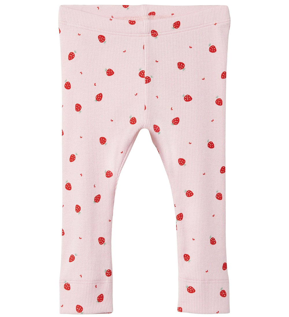 Name It Leggings - Rib - NbfDabua - Parfait Pink m. Erdbeere