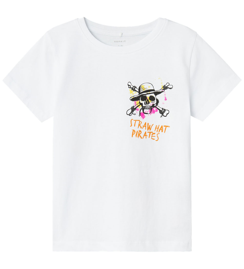 Name It T-shirt - NkmAmba OnePiece - Bright White w. Print