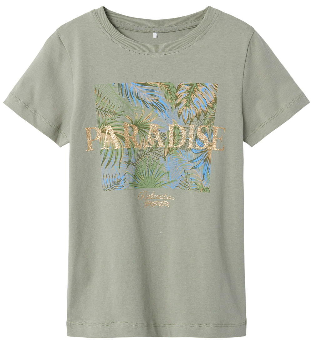 Name It T-shirt - NkfPfarina - Forest Fog w. Print