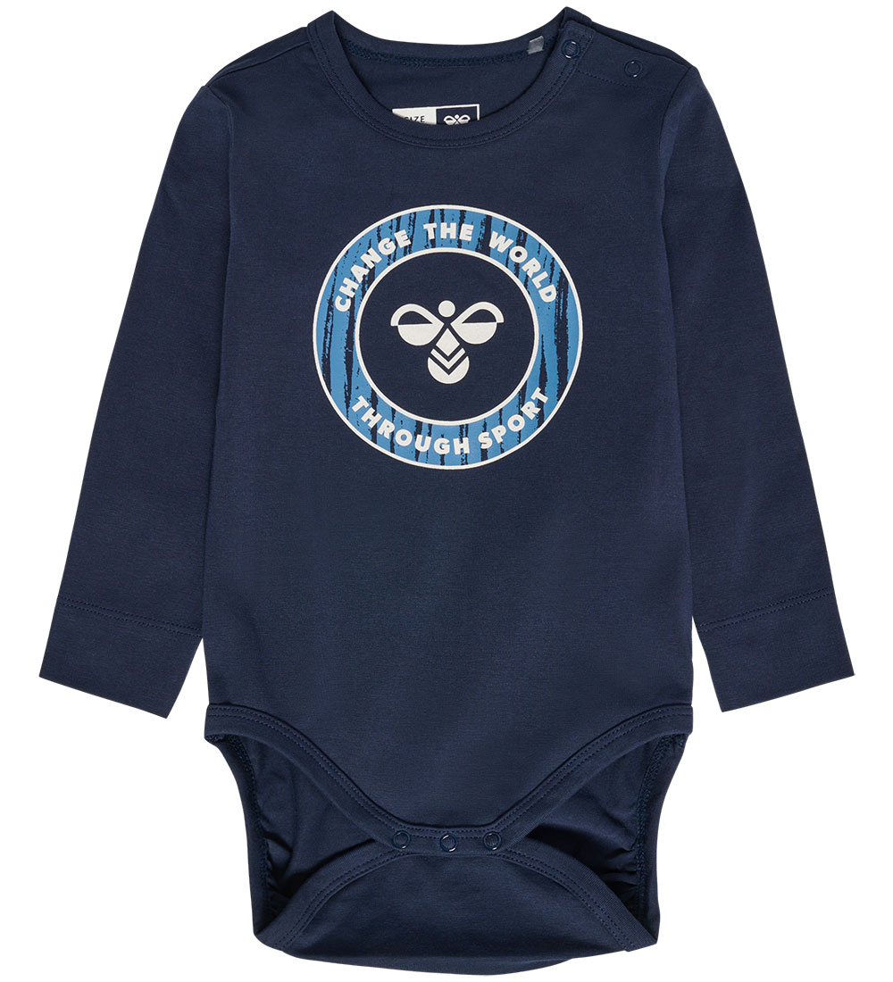 Hummel Bodysuit L/æ - hnlBobby - Blue Night