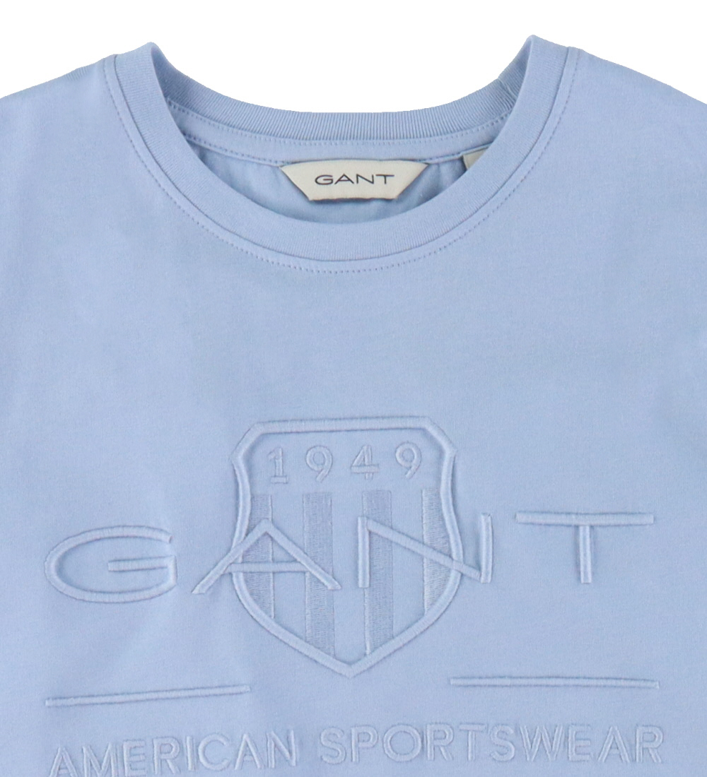 GANT T-skjorte - Tonal - Frisk Blue