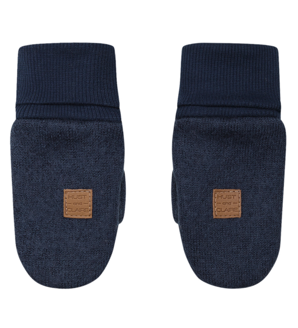 Hust and Claire Mittens - Knitted - Wool - Felix - Blue Night