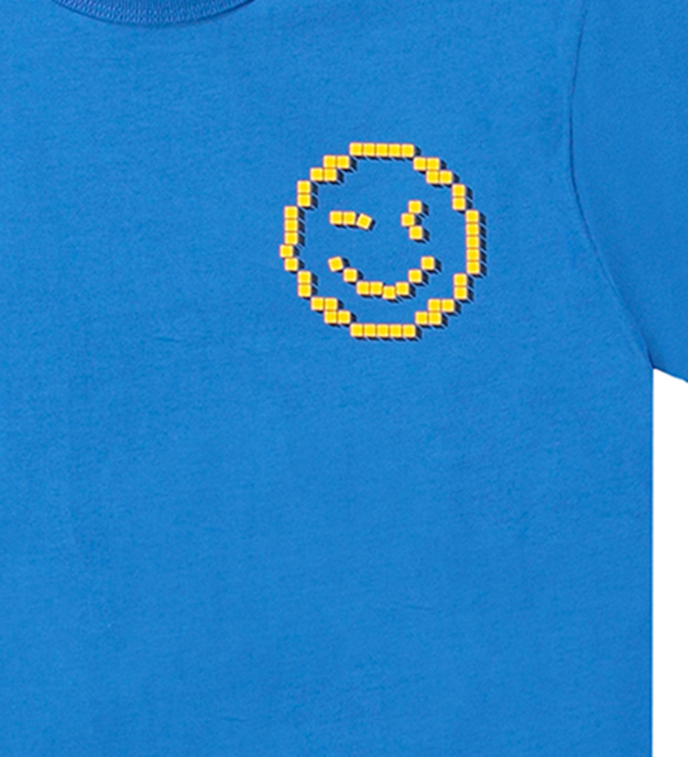 Molo T-shirt - Riley - Lapis Blue m. Smiley