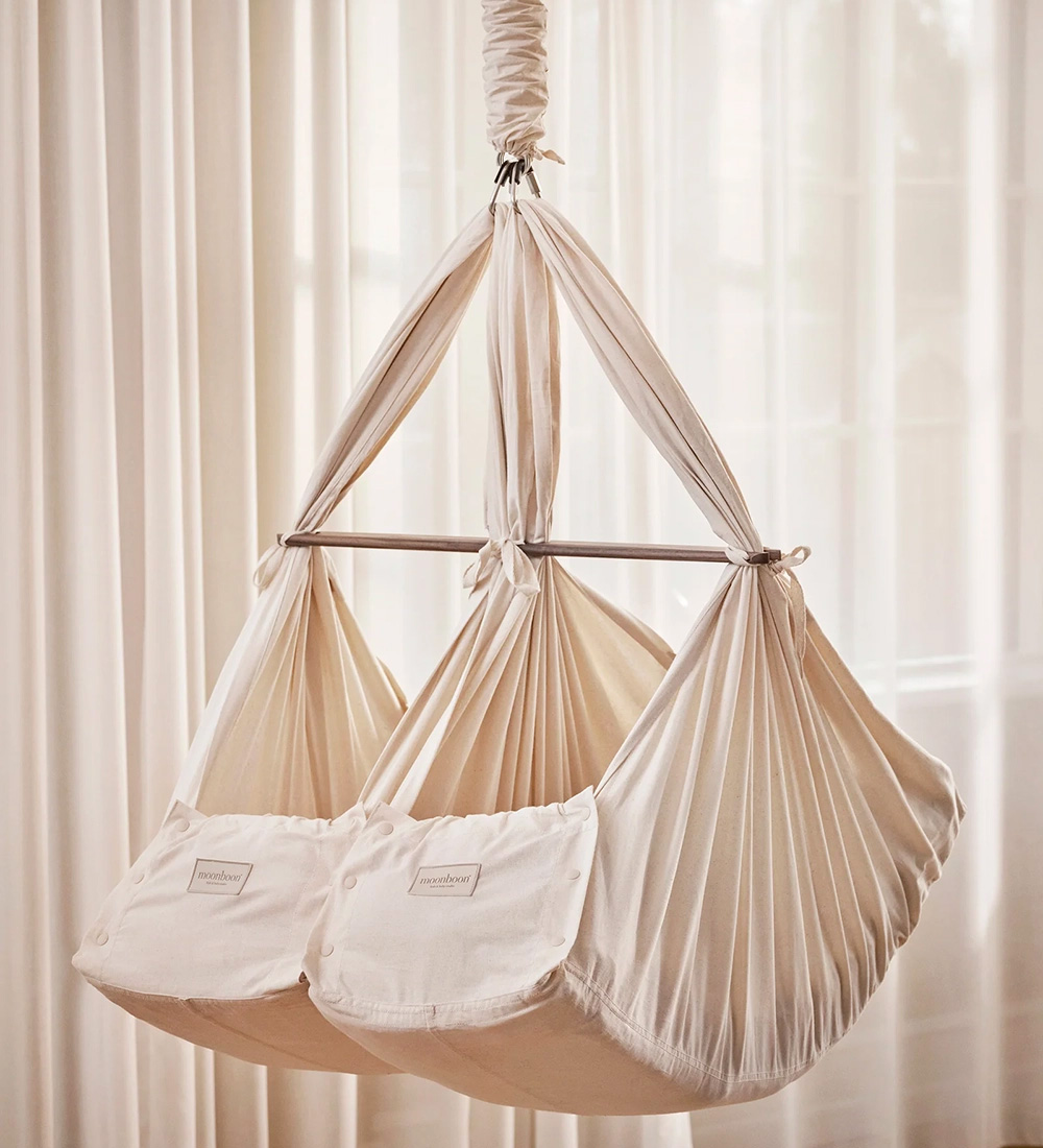 Berceau double sling Moonboon - 70x95 cm - Nature