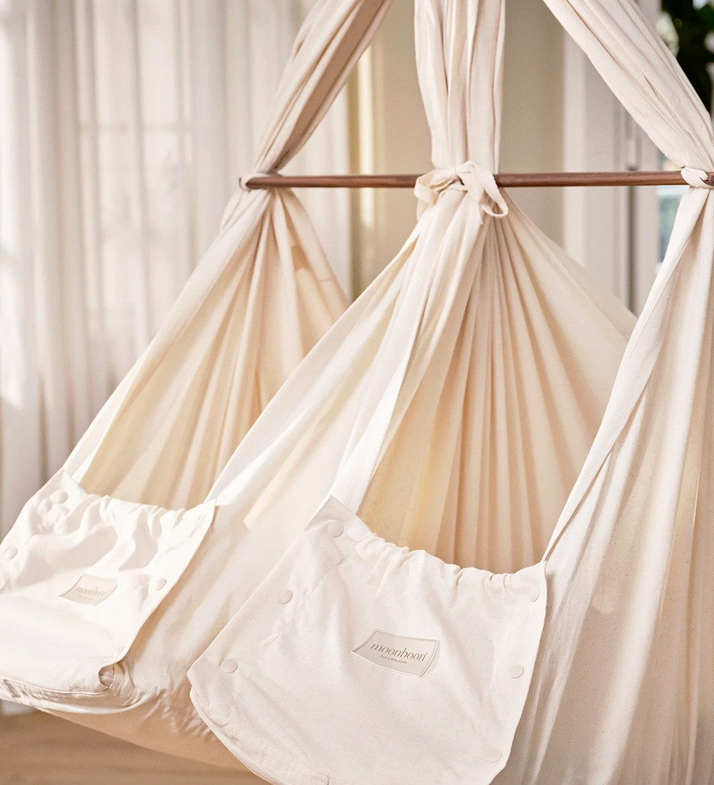 Berceau double sling Moonboon - 70x95 cm - Nature