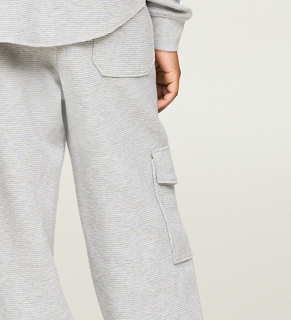 Tommy Hilfiger Hosen - Monotype Waffel - Light Grey Heather