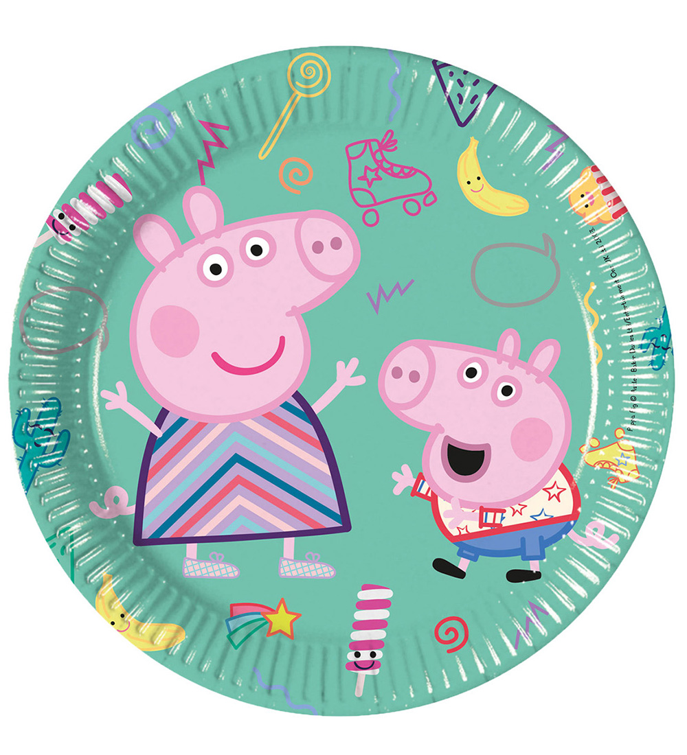Decorata Party Cardboard plates - 8-Pack - 19.5 cm - Peppa Pig M