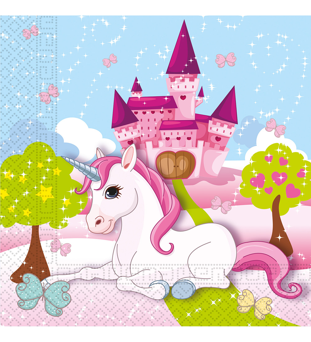 Decorata Party Napkins - 20-pack - 33x33 cm - Unicorn
